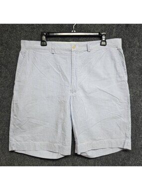Polo Ralph Lauren Shorts Mens 36 Blue Seersucker Classic Fit Preppy Casual